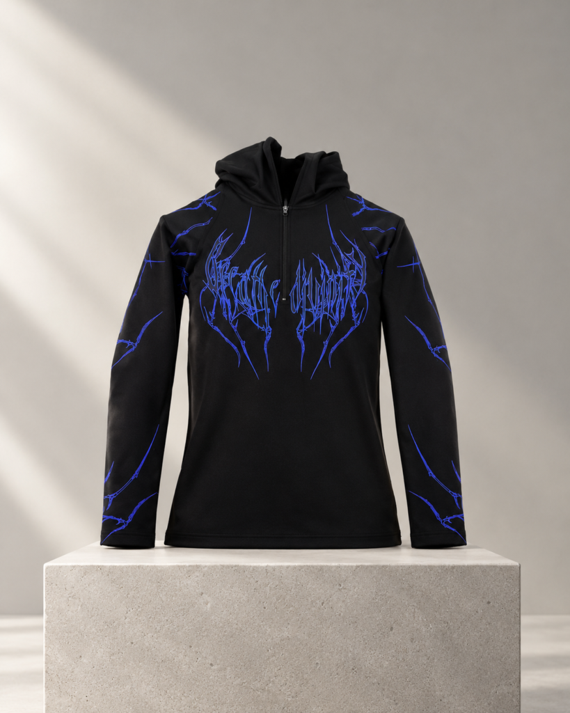 Sudadera de Compresión con Capucha y Media Cremallera "Breathedivinity"