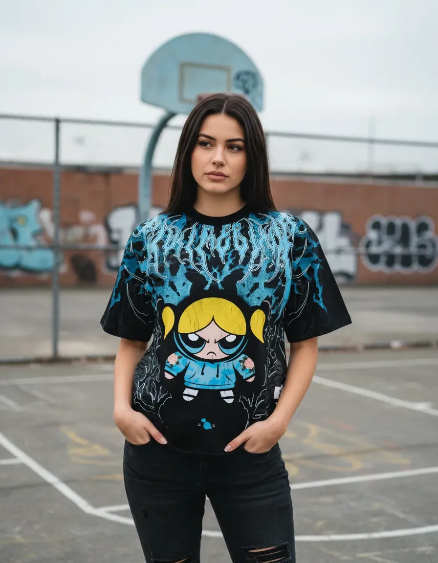 Nuevo Oversized Beast Civilregime Playera Chicas Superpoderosas - Imagen 11