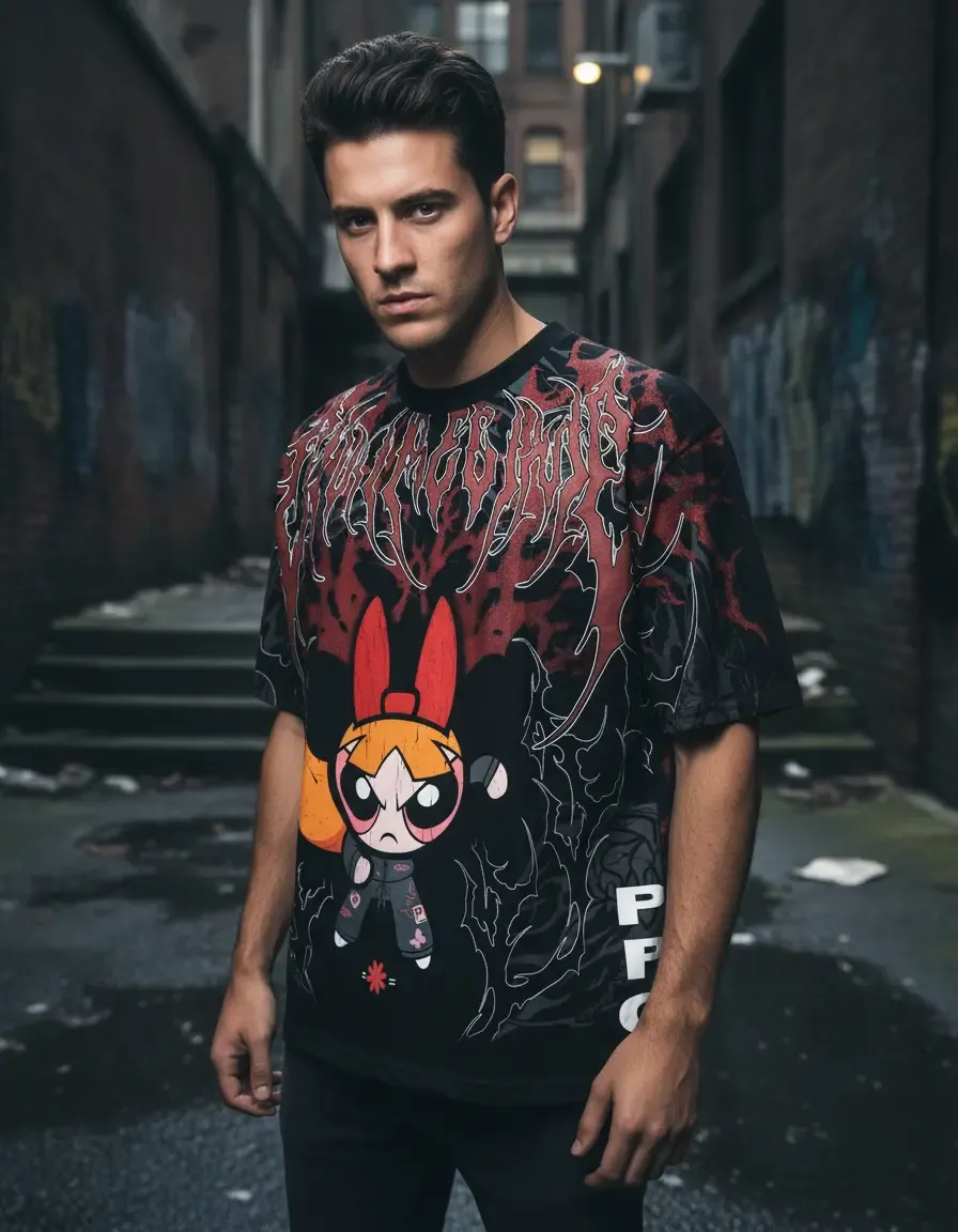 Nuevo Oversized Beast Civilregime Playera Chicas Superpoderosas - Imagen 6