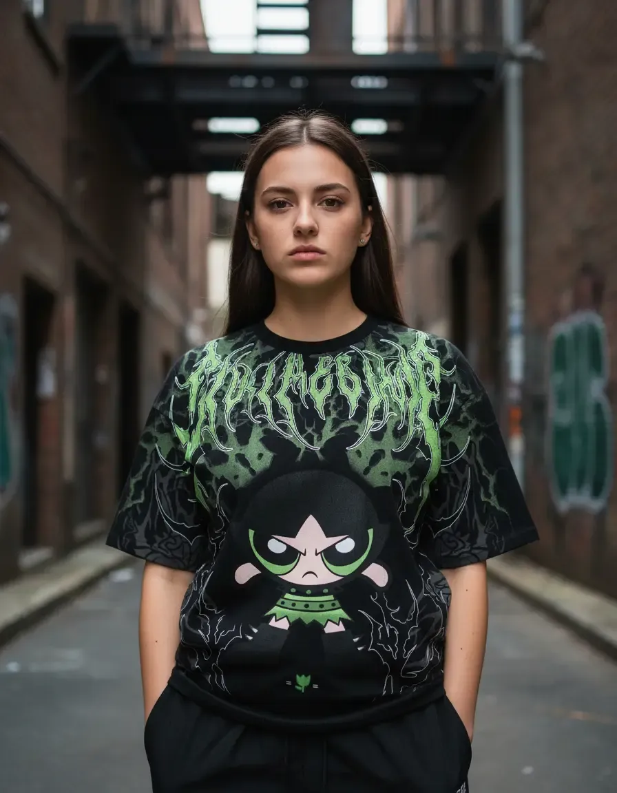 Nuevo Oversized Beast Civilregime Playera Chicas Superpoderosas - Imagen 2