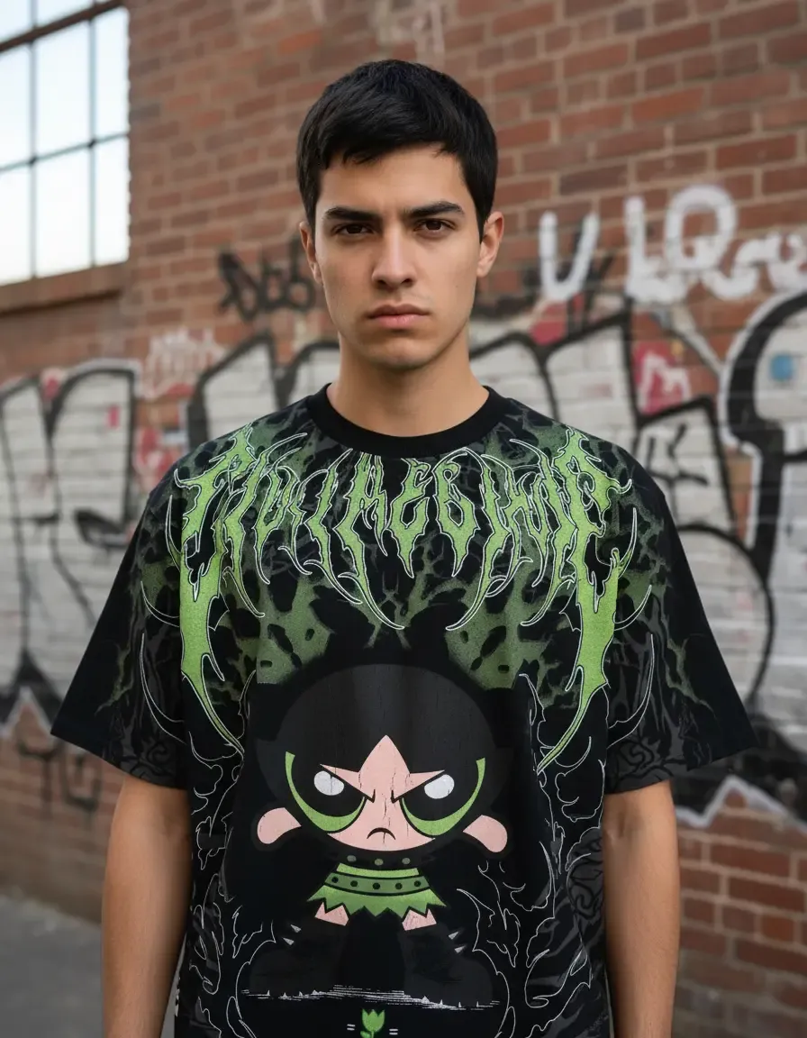 Nuevo Oversized Beast Civilregime Playera Chicas Superpoderosas - Imagen 3