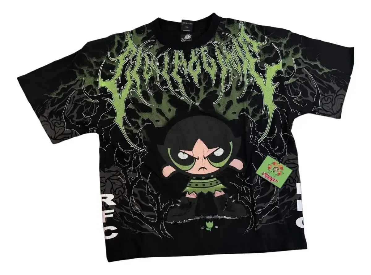 Nuevo Oversized Beast Civilregime Playera Chicas Superpoderosas - Imagen 4