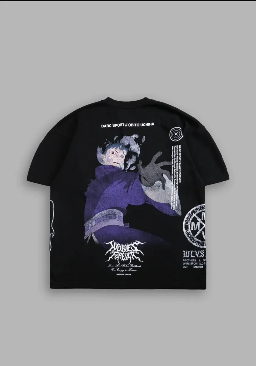 playera beast oversized darcsport uchiha new drop naruto fit - Imagen 5