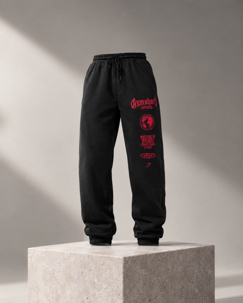 Pantalón Jogger "Gymshark Global Lifting" Oversized – Black Edition